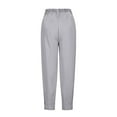 thumbnail image 5 of Womens Lounge Pants Linen Pants Women Summer Linen Pants Women Summer Casual Solid Color Elastic Sweatpants for Women Loose Pants Straight High Waisted Trousers Women Wide Leg Trousers Pants, 5 of 6