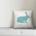 thumbnail image 2 of Creative Products Hippity Hop Teal Silhouette 18x18 Spun Poly Pillow, 2 of 2