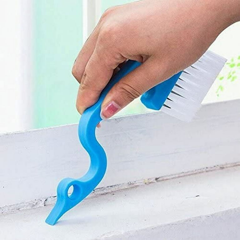 Crevice Cleaning Brush, 3 in 1 Hand-held Groove Gap Cleaning Brush Tools,  Window or Sliding Door Track Cleaner for Window Track, Shower, Kitchen