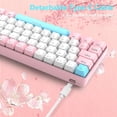 thumbnail image 4 of RK-T60 Wired 60% TKL Mechanical Gaming Keyboard  Rainbow Backlight -Compact NKRO Linear Red  ABS Keycap  Honeycomb Mice Coiled   for  Laptop /PC/WIN Gamer, 4 of 7
