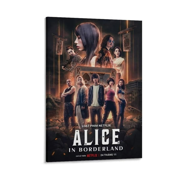 Alice in Borderland Sci-Fi Thriller Canvas Wall Art Wall Art Poster Scroll Canvas Painting Picture Living Room Decor Home