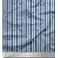 thumbnail image 1 of Soimoi Gray Heavy Satin Fabric Ring & Stripe Printed Craft Fabric by the Yard 54 Inch Wide, 1 of 3