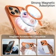 thumbnail image 5 of JETech Magnetic Case for iPhone 17 Pro Max 6.9-Inch Compatible with MagSafe, Shockproof Phone Bumper Cover, Solid Color Matte TPU Frame, Anti-Scratch Clear Back (Orange), 5 of 5