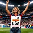 thumbnail image 5 of 2026 New USA Soccer Jersey for Women, United States Jersey Soccer, V Neck Short Sleeve Football Tee, USA Flag Soccer Jersey Sport Top for Adult(Red, S), 5 of 5