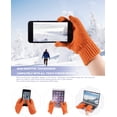thumbnail image 2 of FZ FANTASTIC ZONE Woman Men Winter Warm Hat Beanie Long Scarves Touch Screen Gloves Knit Set, Orange, 2 of 6
