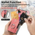 thumbnail image 5 of Mantto for Samsung Galaxy Z Fold 6 Back Wallet Case,with Elastic Card Holder,Shockproof PU Leather 360° Rotation Ring Kickstand Support Magnetic Car Mount Phone Case for Women Men,Pink, 5 of 7