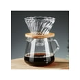 thumbnail image 3 of V60 Glass Coffee Dripper With Wooden Base Clear, Pour Over Coffee Dripper, Glass Coffee Filter with Double Layer Mesh, Cone Shape, 3 of 5