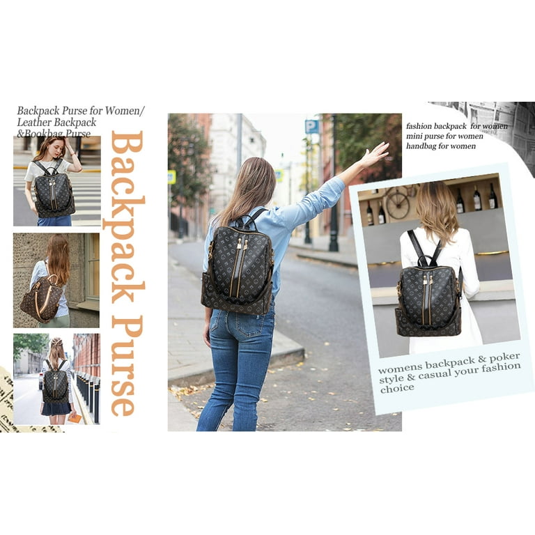 TWENTY FOUR Backpacks for Women Fashion PU Leather Bag