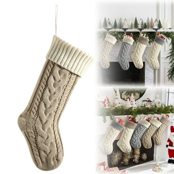 18-Inch Large Christmas Stockings for Family, Xmas Stockings for Kids & Adults, Fireplace Holiday Decoration