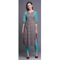 thumbnail image 4 of Bimba Tunique Droite en Coton pour Femmes Kurta Imprimée Tenue d'Été Kurti-Petite, 4 of 6