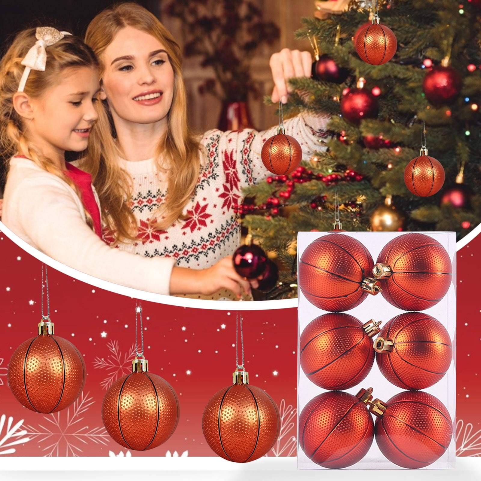 Hangs 2022 New 6Pc Christmas Ball Ornaments Christmas Decorations Tree Balls Christmas Tree Ornaments Ounabing - Walmart.com