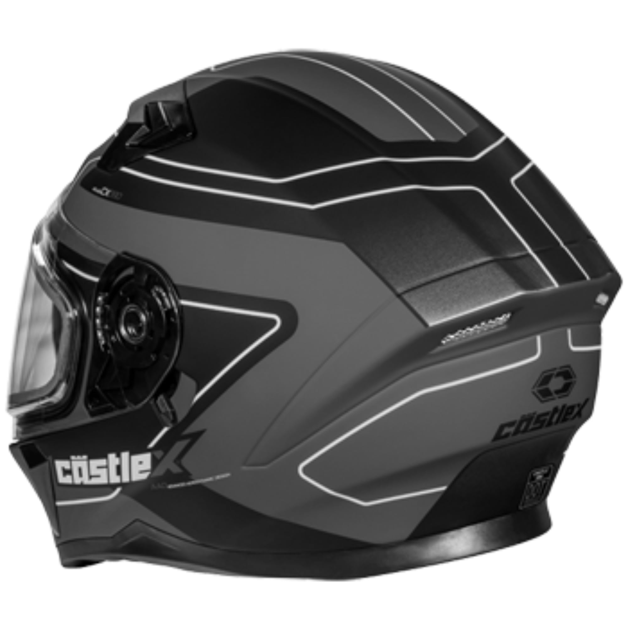 Castle X, 36-14178, Adult Full Face Helmet - Dual Lens Shield - DOT Approved - CX390 - ATLAS - Matte Charcoal/Black, X-Large