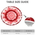 thumbnail image 6 of Red White Tie Dye Mandala Pattern Round Fitted Tablecloth with Elastic Edge,Dining Table Cover Waterproof,Outdoor Round Tablecloth for Camping,Dining,Indoor and Outdoor, 6 of 7