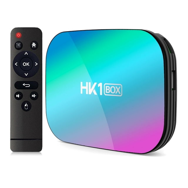 Android 9.0 TV Box HK1 Box Amlogic S905X3 con 4GB RAM 64GB ROM 4K Ultra HD H.265 Dual Band WiFi BT 4.0 Media Box 2.4/5Ghz WiFi 1000M LAN