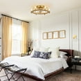 thumbnail image 2 of Parrot Uncle 20-Inch Modern Ceiling Fan with Light and Remote, Gold, 2 of 13