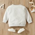 thumbnail image 3 of SonxaHe Girl Sweatshirt Football Prints Long Sleeve Comfy Soft Sports Fall Winter Pullover Tops Gray,Sized 1-2, 3 of 6