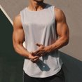 thumbnail image 2 of HCNTES Men's Dolman Sleeve Crop Vest Top T Shirts Crewneck Loose Pullover Tank Tops(Grey,XL), 2 of 8