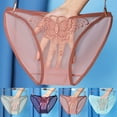 thumbnail image 6 of Fule Women Underwear Lace Mesh Comfortable See-through Breathable Large Size Briefs, 6 of 9