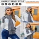 thumbnail image 4 of Bufanda larga de las mujeres del sombrero del cráneo del guante de la pantalla táctil de la bufanda larga del sombrero caliente que hace punto del invierno de las mujeres, 4 of 7