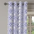 thumbnail image 2 of Ambesonne Geometrıc Grommet Curtain, Portuguese Floor Tile, 50" x 72", Violet Blue and Blue Grey, 2 of 6