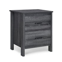 GDF Studio Titeca Contemporary Wood 2 Drawer Nightstand, Sonoma Gray Oak