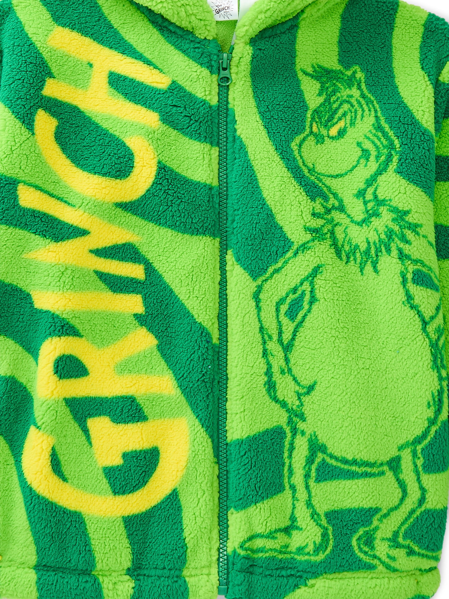 Grinch Boys Plush Jacket, Sizes 4-12