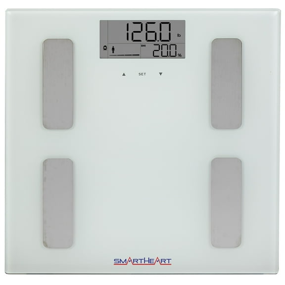SmartHeart Digital Body Composition Scale | 440 lbs / 200 kg Capacity | BMI | Bone Mass | Body Water Fat and Muscle Mass