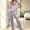 Gray, variant on NominalSnug Satin Pajamas Sets for Women Short Sleeve Button down Sleepwear Wide Leg Pants Loungewear