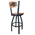 thumbnail image 2 of Holland Bar Stool  25 in. L038 - Black Wrinkle North Dakota State Swivel Bar Stool with Laser Engraved Back - Black - 25in., 2 of 3