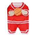 thumbnail image 2 of Gustave Dog Basketball Costume Funny Pet Halloween Costumes Dress Up Sports Outfit Basketball Player Cosplay Clothes with Ball for Small Medium Dogs Cats - Red, S, 2 of 8