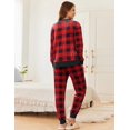 thumbnail image 3 of Ekouaer Womens Pajamas Sets Velvet Long Sleeve Jogger Pjs Soft Sleepwear 2 Piece Lounge Sets Casual Tracksuits, 3 of 6