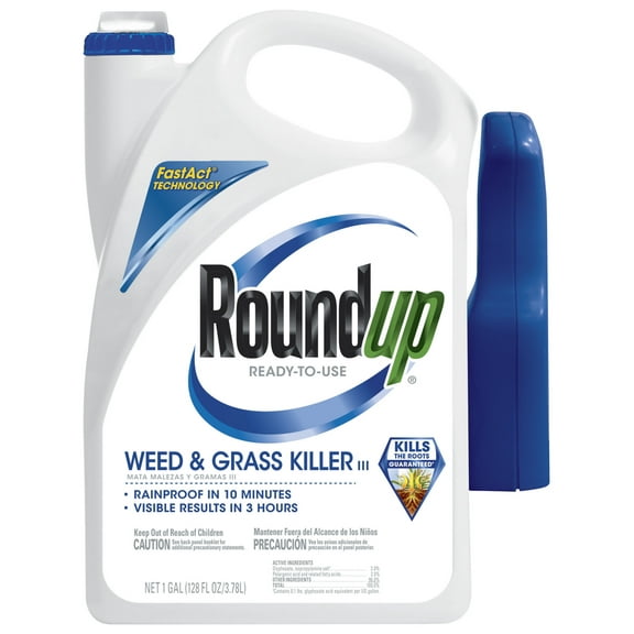 Roundup Weed & Grass Killer III, Ready-to-Use 1 gal with Trigger Sprayer