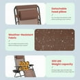 thumbnail image 4 of CRXX Zero Gravity Chair, Folding Outdoor Patio Lounge Recliner w/ Cup Holder-Brown, 4 of 6