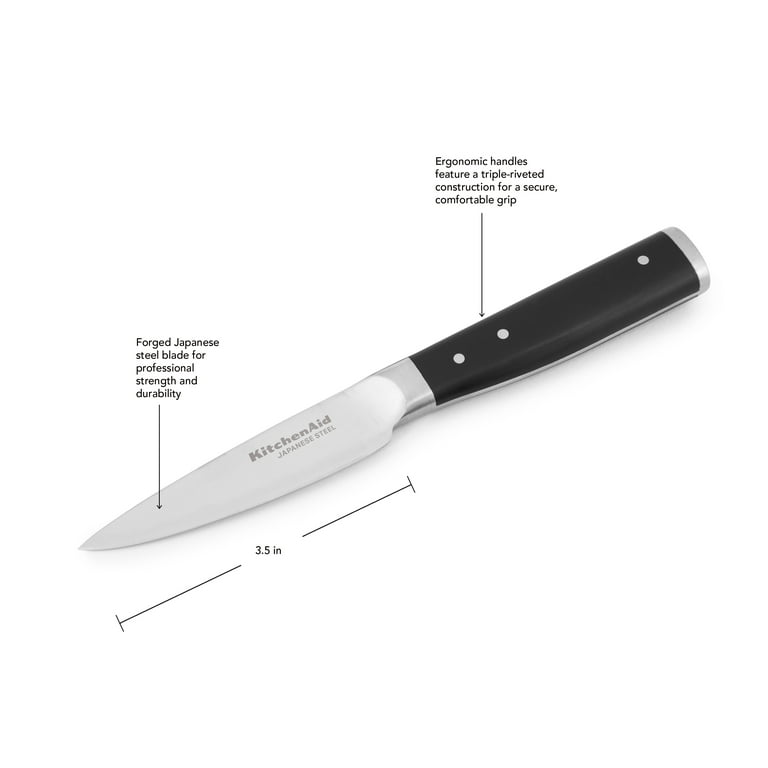 KitchenAid Gourmet Forged Paring Knife, 3.5-Inch, Black