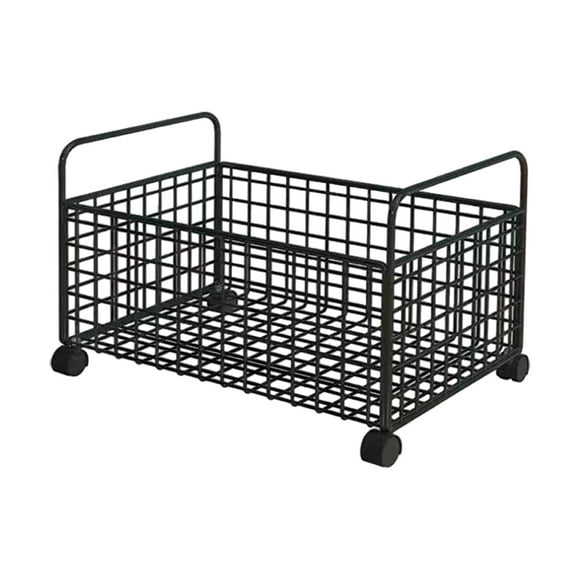Carrito de almacenamiento debajo del escritorio, carrito de almacenamiento de malla con ruedas, organizador de archivos con ruedas para manualidades, L