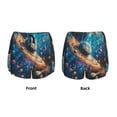 thumbnail image 3 of Rateoe Colorful Planet Universe Printed 2 in 1 Women's Workout Shorts for Athletic Gym Running Shorts with Phone Pockets-XX-Large, 3 of 7