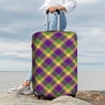 thumbnail image 7 of Fuzoiu Mardi Gras Plaid Print Suitcase Cover,Washable Luggage Covers for Suitcase,Elastic Luggage Protector Cover,Scratch Resistant Travel Suitcase Covers-Small, 7 of 7