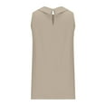 thumbnail image 7 of Eryao Summer Linen Tank for Women Casual Round Neck Sleeveless Beach Shirts Dressy Lightweight Solid Color Vest Tops,Khaki,L, 7 of 7