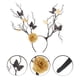 thumbnail image 4 of KAKOWELY Diadema con ramas de árbol, diadema con flores simuladas y mariposas, diadema para fiesta de cosplay, 4 of 5