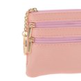 thumbnail image 5 of Unique Bargains 1 Pc Coin Purse Wallet Portable Three Zipper Pocket With Pattern Coin Purse Pouch Pink, 5 of 5