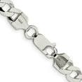 thumbnail image 3 of Diamond2Deal Mother's Day Gift 925 Sterling Silver 6.8mm Flat Curb Chain Necklace for Women 24", 3 of 6