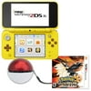 Nintendo 2DS XL Yellow Pikachu Edition with Bonus Pokemon Game & Portable Power Bank