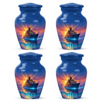 Yatskia Yacht Mini Small Urns for Human Ashes Keepsake Adult Women and Men, Decorative Urn for Ashes Adult Male and Female, (Classic Pack of 4, 3 Inch)