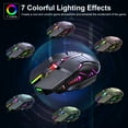 thumbnail image 4 of TSV RGB Gaming Mouse Wired Programmable Ergonomic USB Mice with 4 Level DPI, 7 Color Backlit, 6 Buttons for Laptop PC Computer, High Precision PC Gaming Mice for Desktop/Windows/Mac/Gamer, Black, 4 of 9