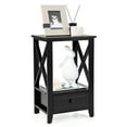 thumbnail image 1 of Costway Modern Nightstand with Bottom Drawer Storage Shelf Small Side End Table Black, 1 of 10