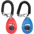 thumbnail image 1 of Dog Clicker, Clicker With Large Button, 2 Piece Dog Clicker Set For Dog Training Dog Training Also For Cats Horses (blue And White), 1 of 4