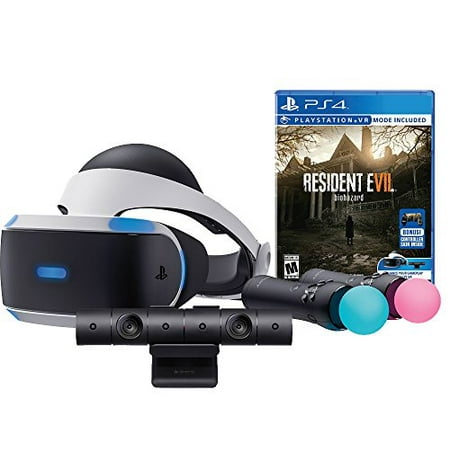 Virtual Dj Console PlayStation VR Bundle 5 Items:VR Headset,Playstation Camera,Playstation Move Motion Controllers,PlayStation 4 Slim 500GB Console - Uncharted 4,VR Game Disc Resident Evil 7:Biohazard ()