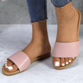 thumbnail image 2 of GJPBGK Women's Flat Slide Sandals Open Toe One-Band Summer Slip-On Shoes for Beach, Travel & Casual Outfits, 2 of 6
