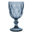 thumbnail image 4 of Copas de Vino Agua Vidrio Cristal Labradas Vintage 245 ml Vittori Juego 8 piezas color Azul Cobalto, 4 of 5