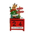 thumbnail image 3 of Adornos Navideos De Madera, Adornos De Calendario, Calendarios De Cuenta Regresiva, Adornos De Escritorio, Pequeos Regalos, Madera De Acacia, 3, 5 Pulgadas X 2, 5 Pulgadas, Cuenta Regresiva, UKHBMC, 3 of 9